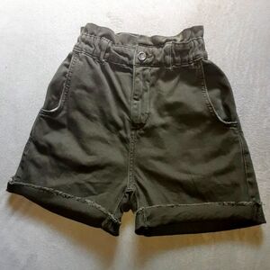 ZARA OLIVE HIGH WAISTED SHORTS